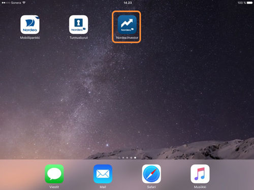 Nordea Investor iPad shortcut