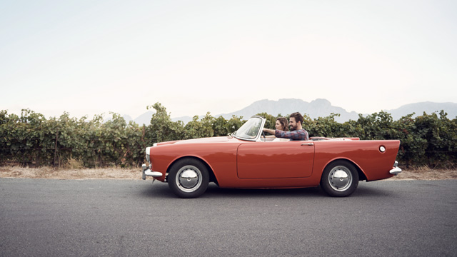 Red cabriolet